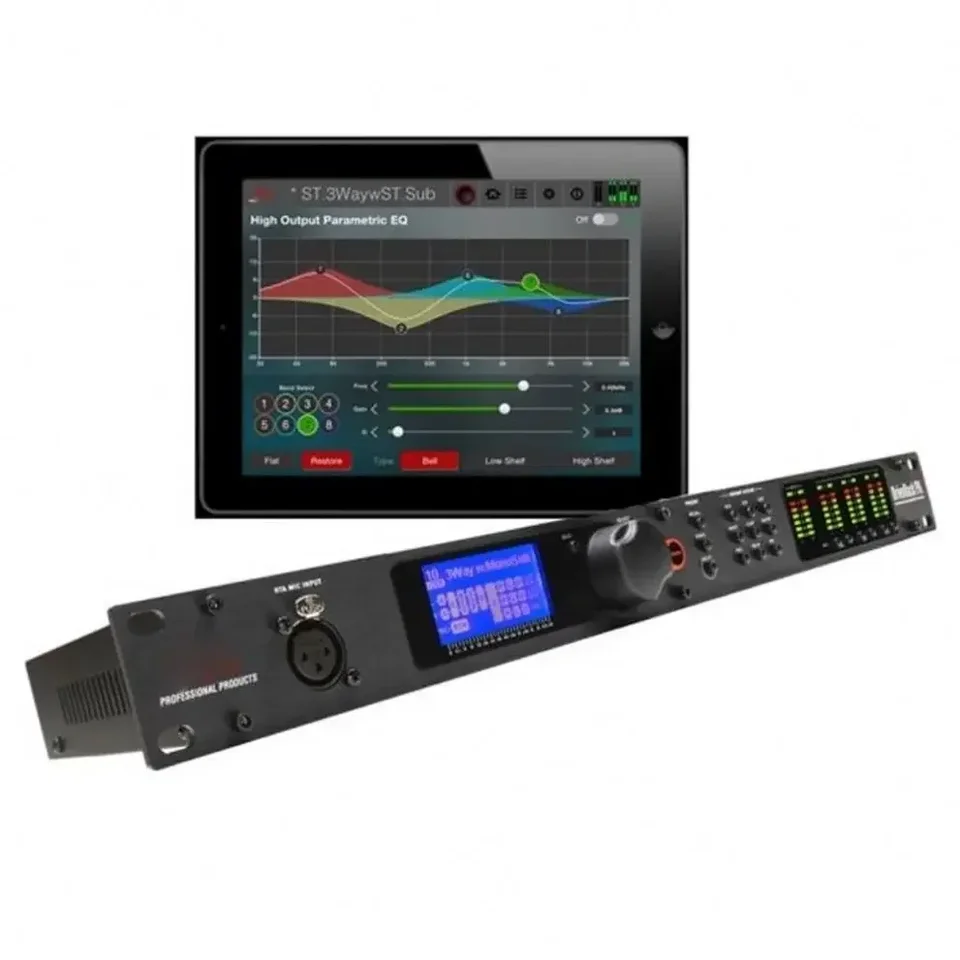 Profesionálny OEM Drive Rack PA2 8 kanál DSP Digital Audio Processor pre scénické zvukové vybavenie