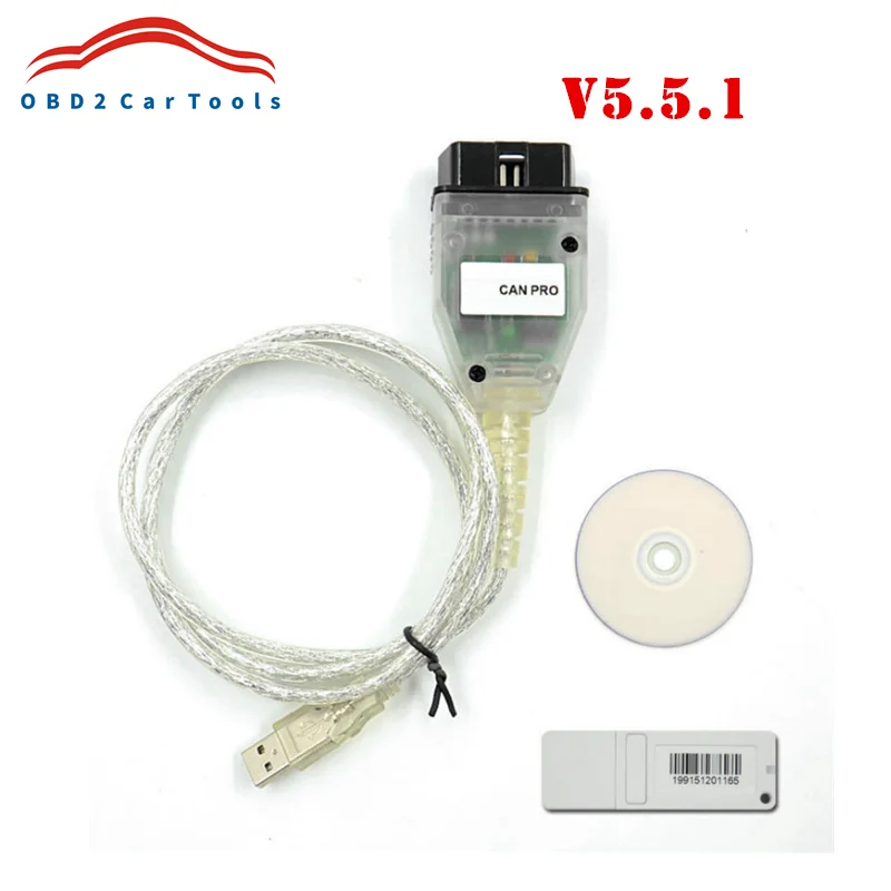 Profesionálny skener OBD2 VAG môže Pro V5.5.1 s Dongle FTDI ft245rl Chip OBD2 Diagnostický nástroj OBD 2 USB rozhranie