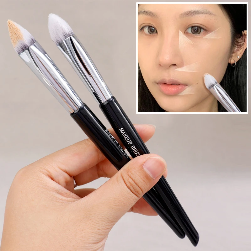 Profesionálny trojuholník kužeľový make -up kefy pokrývať tmavé kruhy Nadácia Concealer Brush Kozmetická tvár detail kefy kefy kozmetické nástroje