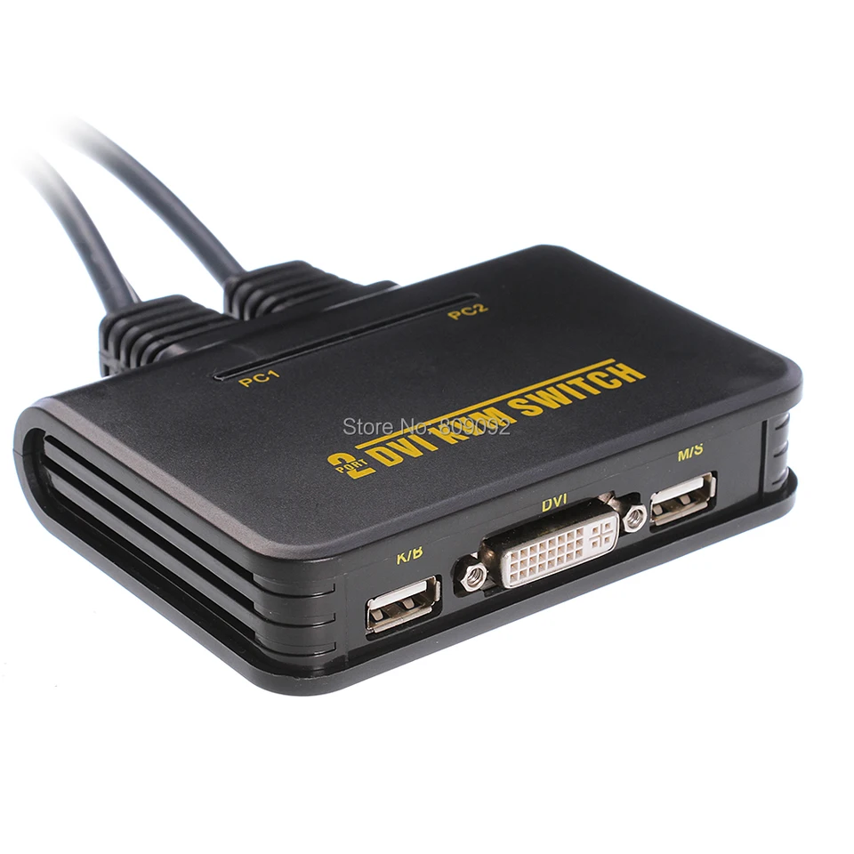 Profesionálny USB DVI Switch 2-port USB DVI KVM prepínača Audio video s káblom pre Dual Monitor myši na klávesnicu PC