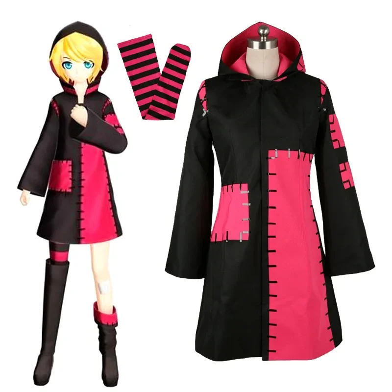 Projekt Diva - Miku Cosplay kostým Tokyo Teddy Bear Red Black Dress s ponožkami Vocaloid Virtual Singer pre oblek Halloween rekvizity