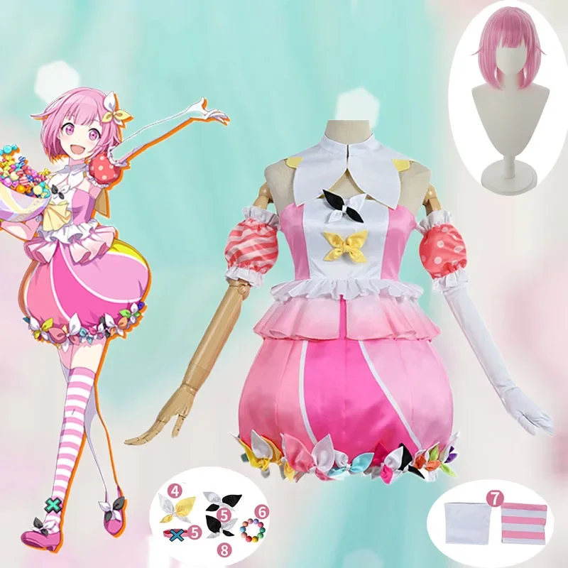 Projekt Sekai Colorful Stage Feat Wonderlands X Showtime Ootori Emu Miku Outfit Wig Shoes Anime Cosplay kostýmy OI9520