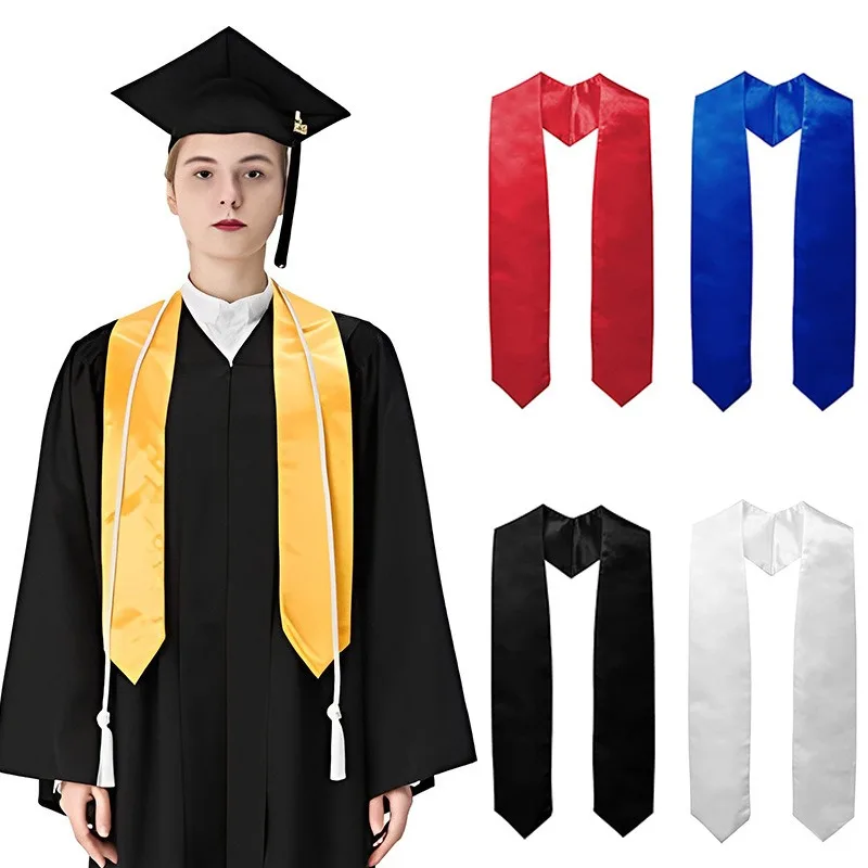 Promócia Season Rask Etiquette rameno remienok na ramene pätnástivej farby Čestný hodvábny šál Šťastné maturitné večierky Dodávky