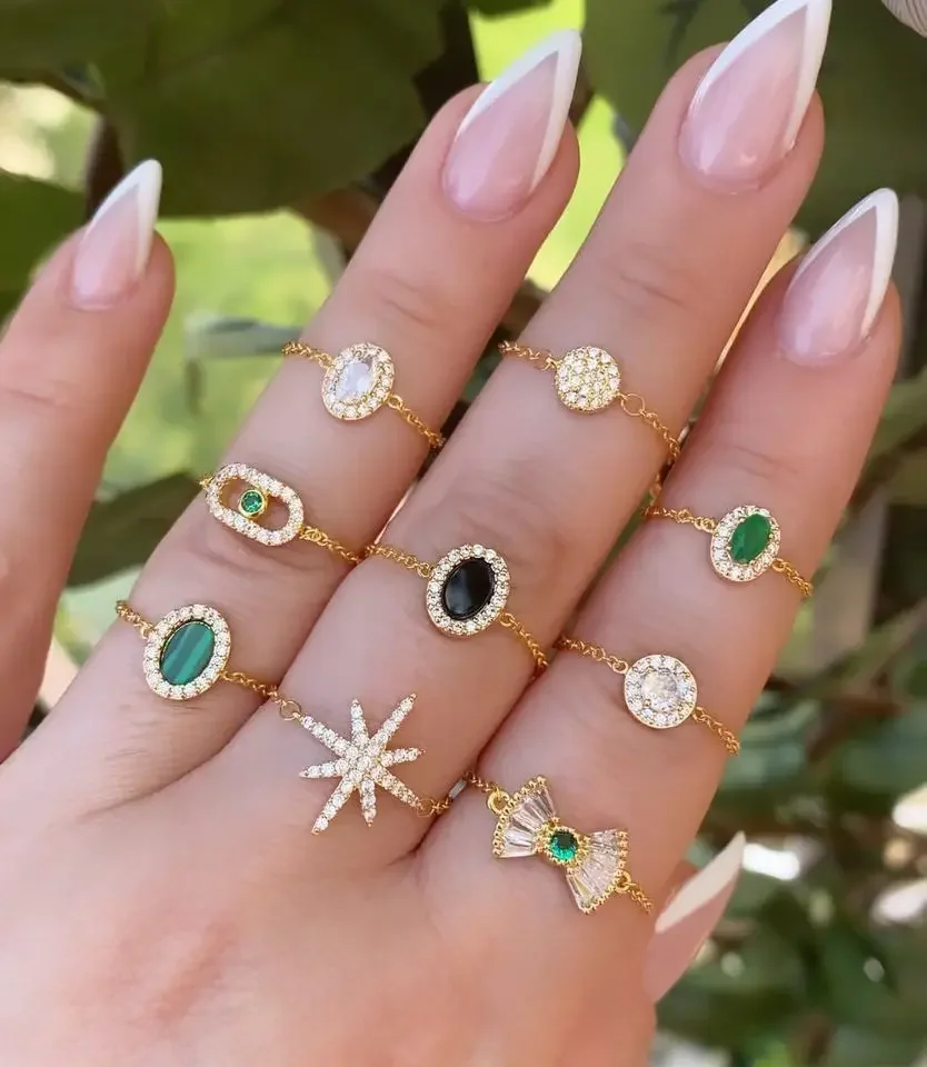 Propagácia bling drobné jemné farby viacerých tvarov krúžky pre ženy Micro Pave 5A Cubic zirkónia cz módne šperky Ring Ring
