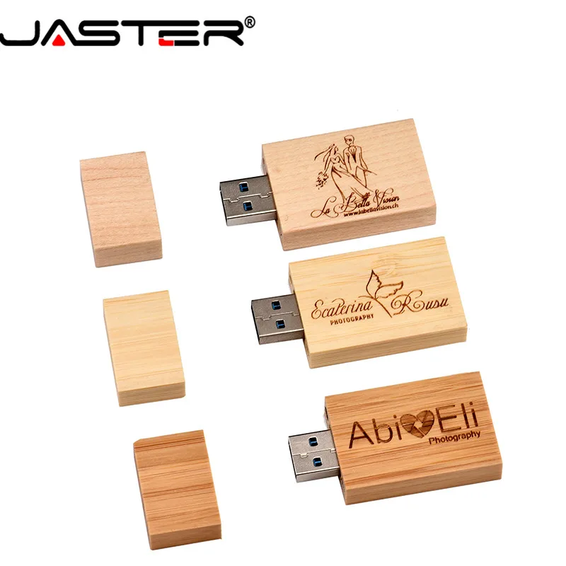 Propagácia Jaster 5 farieb (bezplatné vlastné logo) Kreatívna drevená USB palec Drive 4 GB/8 GB/16 GB/32 GB/64 GB USB 2.0 Externé úložisko