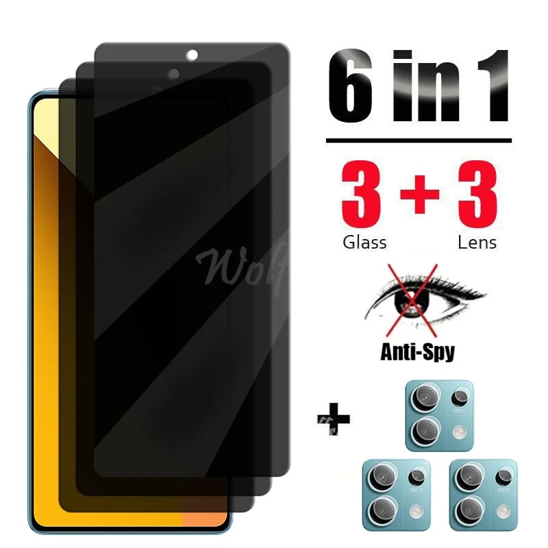 Protect Anti Spy Screent Protector pre Xiaomi Redmi Poznámka 13 Sklenená redmi note 13 sklenený súkromný film PEEP Film Redmi Note 13 Tempered Glass Film