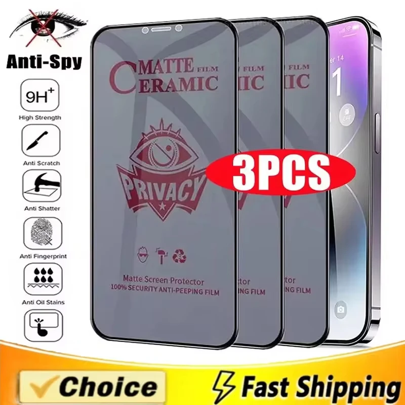 Protect obrazovky s matným keramickým ochrancom súkromia pre Samsung S24 Ultra S23 S22 Plus S21 S20 FE A55 A54 A35 A34 A33 A25 A53 A52 A51 A51 A15 A15 A15 A15 A15 A15