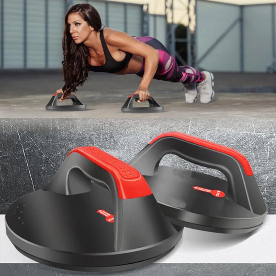 Protikóza Rotatble Round Push Up Stands Stands Fitness, 360 ° Push Up Body Training Board, Domáce brušné cvičenie, 1 pár