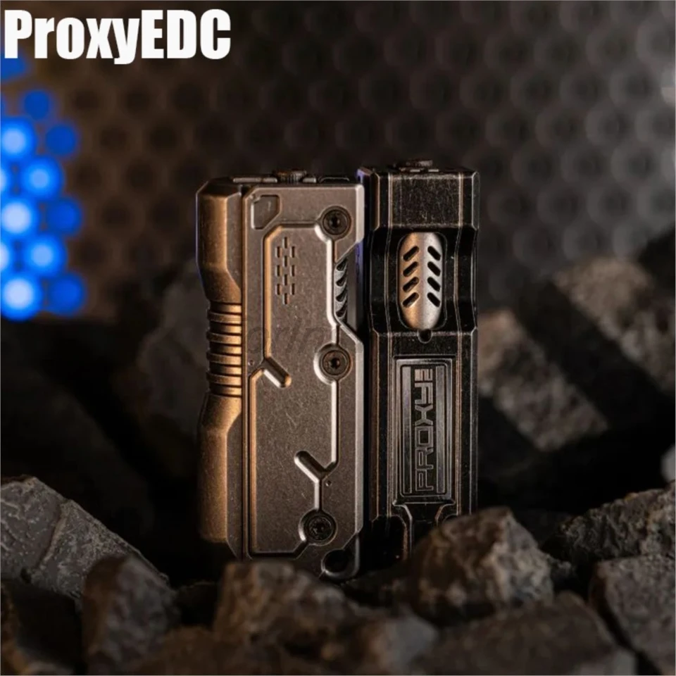Proxyedc z nehrdzavejúcej ocele Relifet reliéf Push Slidermetal Toy Finger Gyro Slider Fidget Toy Office Office Hray