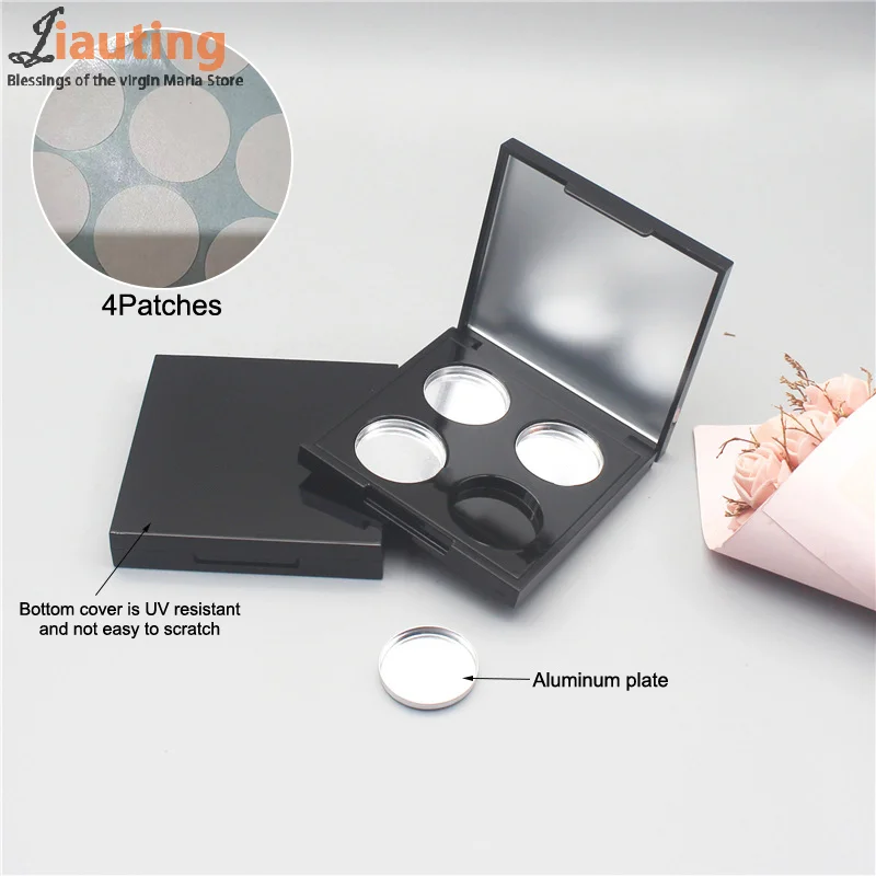 Prázdne očné tiene Palette Eye Makeup Storage Dish pre ženy Dievčatá make -up začiatočníci DIY Eye Shadow Storage Box Tools