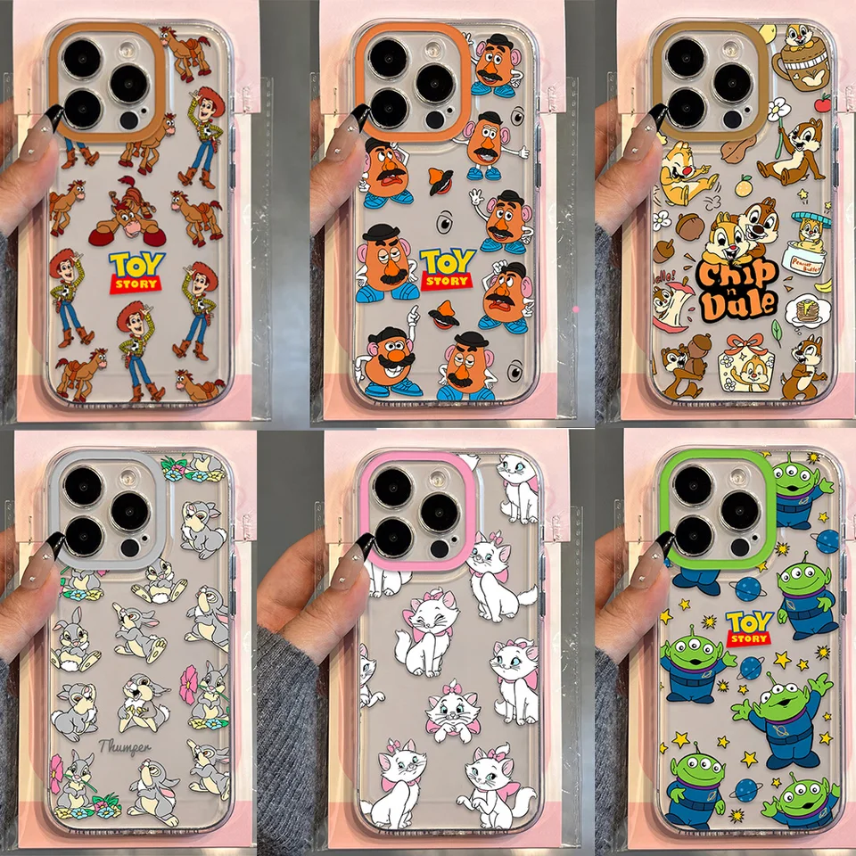 Príbeh hračiek Alien Clear Space Puzdet pre iPhone 11 12 13 14 15 16 Pro Max Mini x XS XR 7 8 Plus SE2020 Priehľadný obal