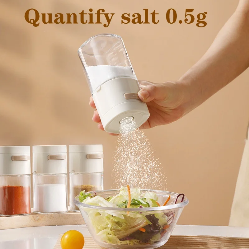 Príjmová korenie nádoba soľná nádoba korenie korenie korenie box kuchyňa zapečatená vlhkosťou proti korenickej fľaši na ovládač fľaše Salt Shaker