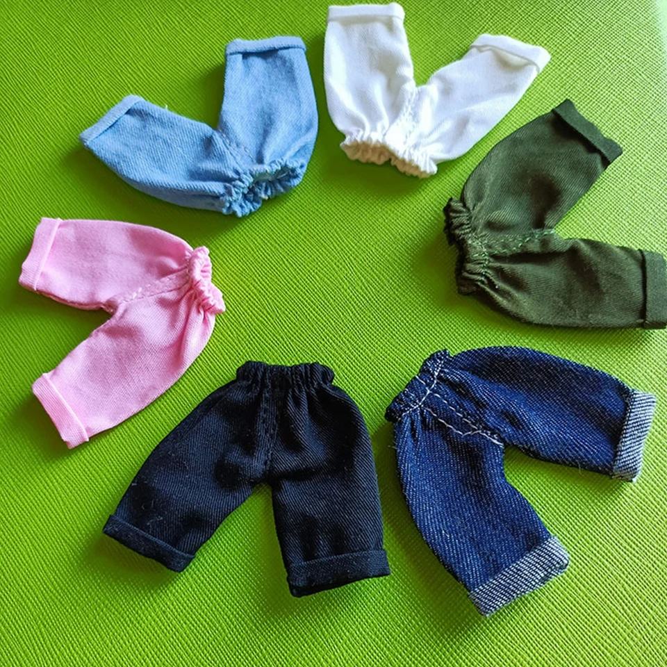 Príležitostné džínsy all-in-one so širokými nohami pre 1/12 OB11 YMy GSC Dolls Clothing Accessory Hray
