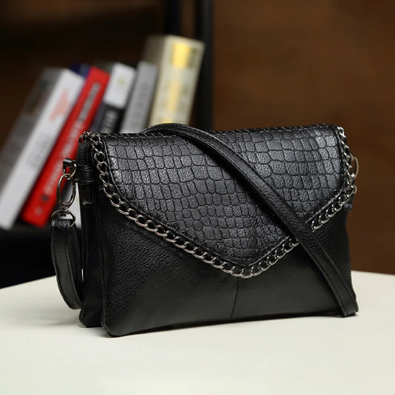 Príležitostné krížové taška ženské tašky na rameno Messenger Black Pu Leather 2024 Trend Dám