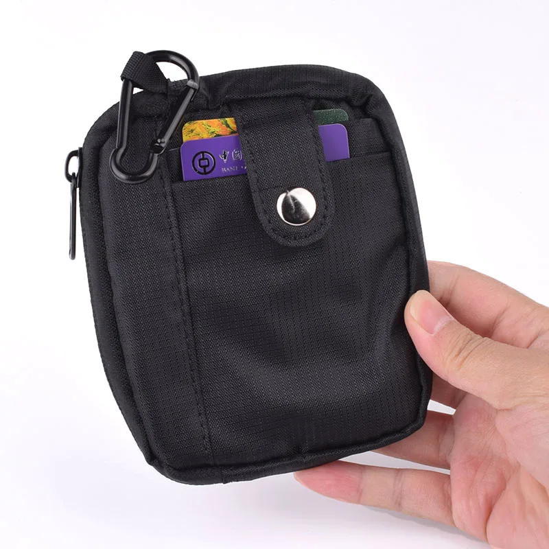 Príležitostné pánske držiteľ Coin Coin Consse Oxford Cloth Zipper krátka peňaženka retro držiteľ kľúčov malých peňazí trend trend mládež mini kabelky