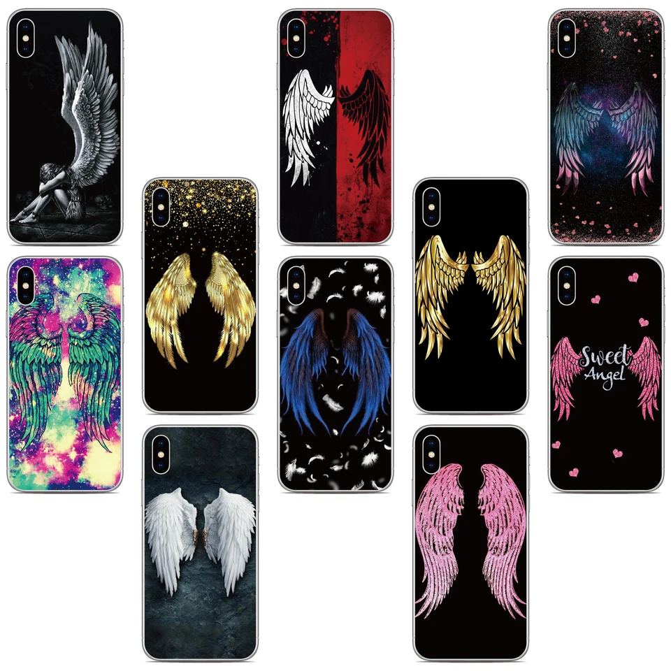 Prípad Angel Wings pre Alcatel 1B 1S 1Se 1L 1A 3 1 5033d 3x 1c 1x 1V 2019 2020 2021 2022 Nič telefón 2a plus CMF 1 2 kryt