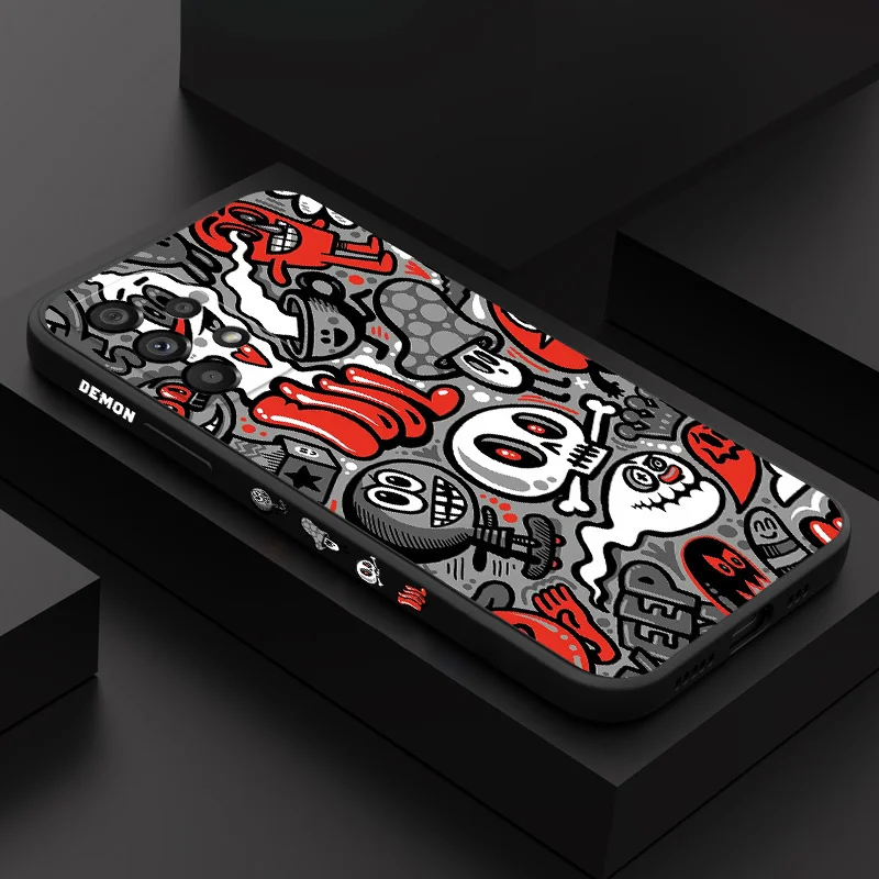 Prípad Ghost Skull pre Samsung Galaxy A73 A53 A33 A23 A13 A03 A72 A52 A52S A32 A22 A12 A02 A02S A71 A51 A51 A31 A31 A21S 4G 5G Cover Cover Cover Cover