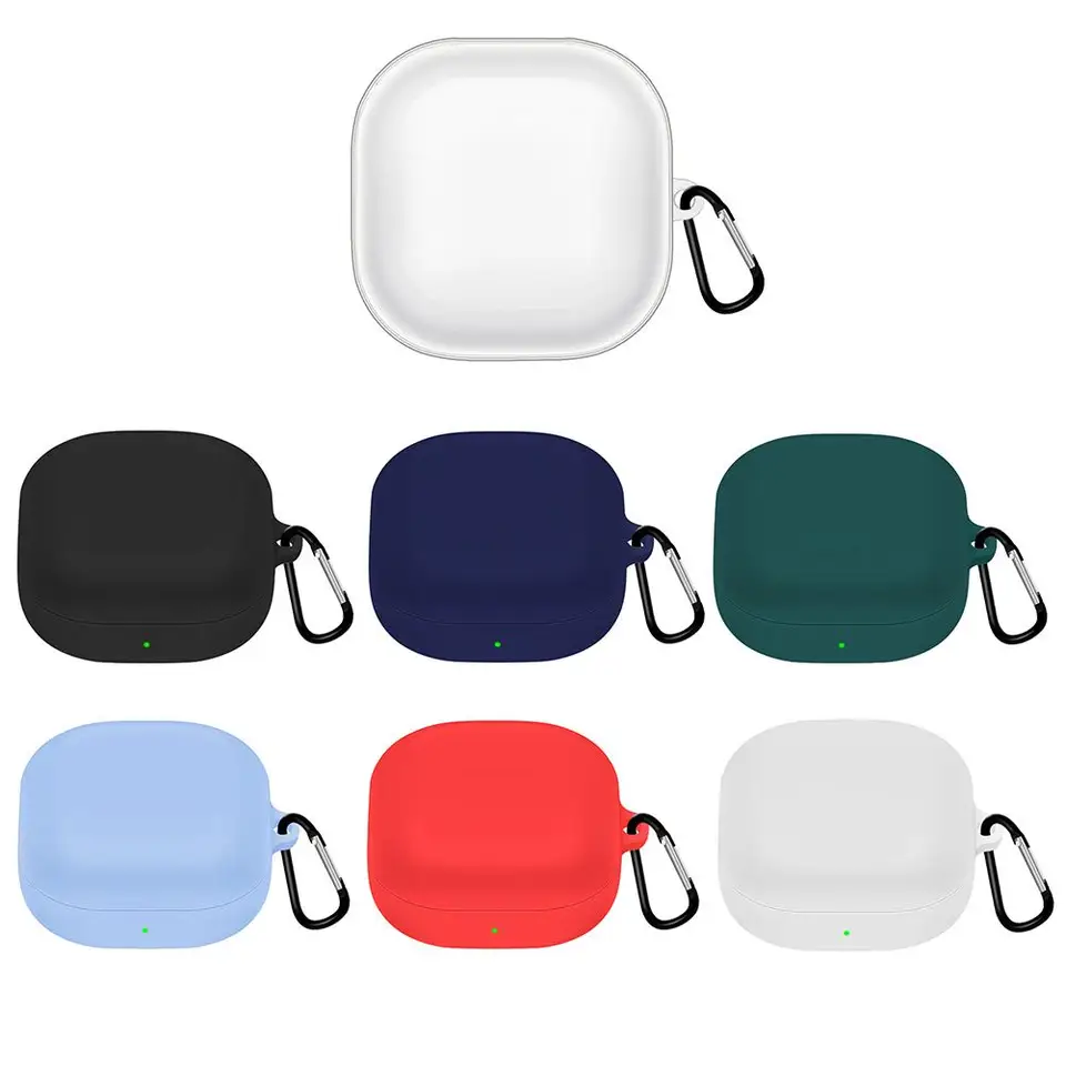 Prípad na prenášanie ochranného krytu s háčikom silikónom kompatibilné s Samsung Galaxy Buds 2 Live Case /Galaxy Buds 2 Pro Case