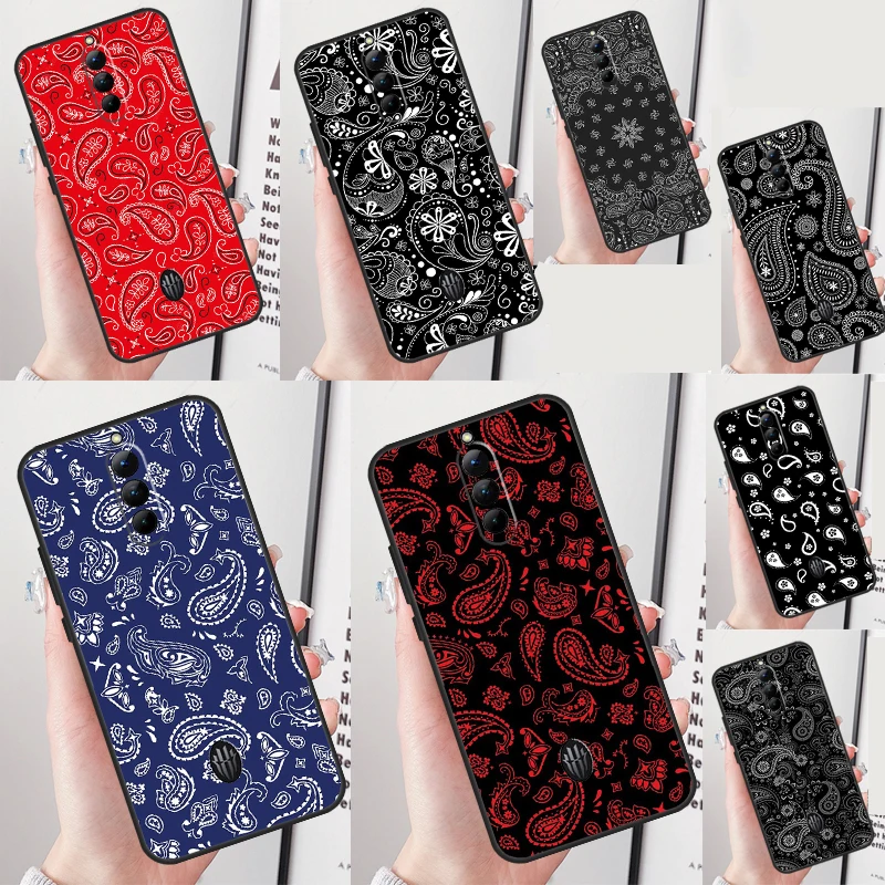 Prípad Paisley Bandana pre Zte Nubia Red Magic 8 Pro 8S Pro Plus Redmagic 7 6 Pro 7s 6s Pro 5G 5S 6R Cover