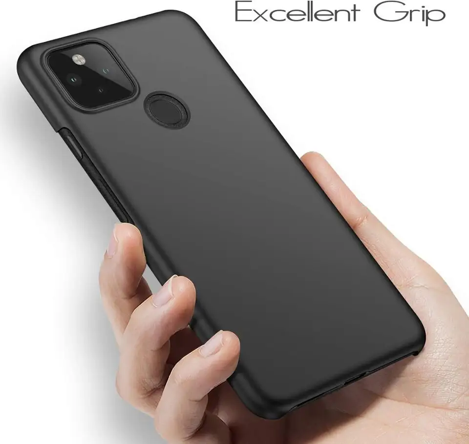 Prípad PC pre Google Pixel 4A 5G Luxusný matný obyčajný čierny ultra tenký puzdro PC PC pre Google Pixel 4a 5G Hard Slim Plast Case Pase