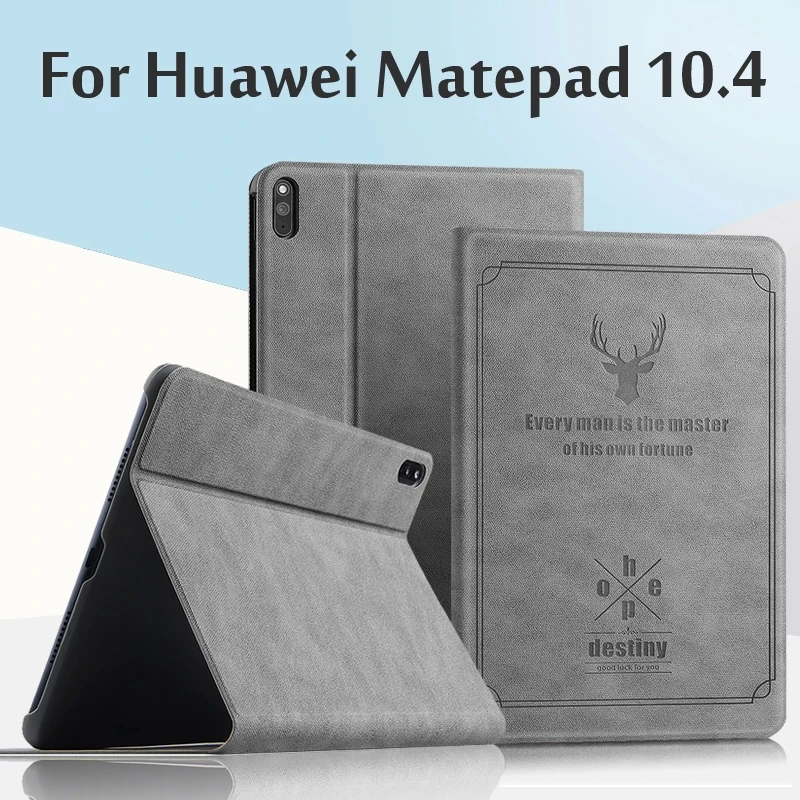 Prípad pre Huawei Matepad 10.4 2022 2020 BAH3-W09 AL00 W59 BAH4-W09 Flip Stand PU Ochranný obal na Honor Pad V6 KRJ-W09 An00