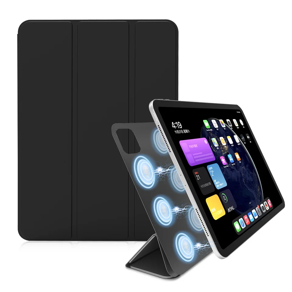 Prípad pre iPad Pro 11 12 9 Prípad 2022 2021 2020 2018, PU kožený inteligentný kryt pre iPad Pro 12 9 3. 4. 5. 6. 6. Generácia