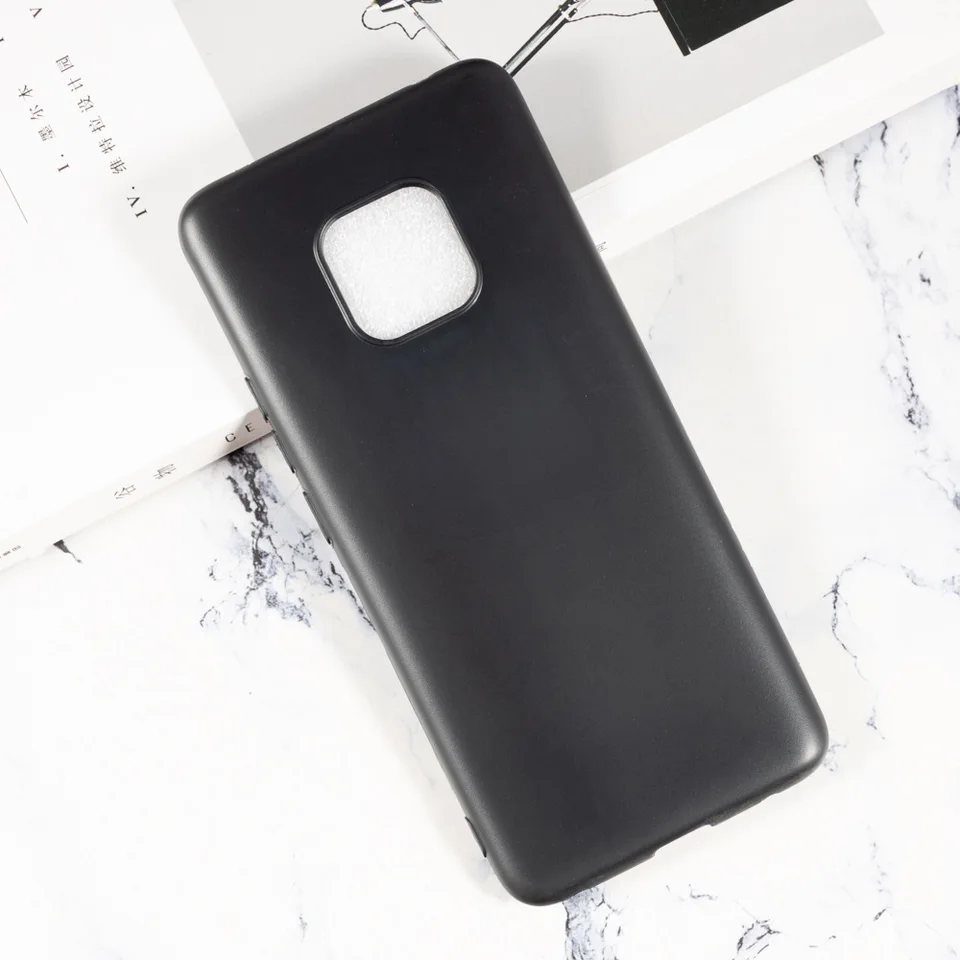 Prípad pre kryt Huawei Mate 20 Pro (LyA-L09 LyA-L0C) 6,39 palca mäkký čierny mobilný telefón TPU Coque