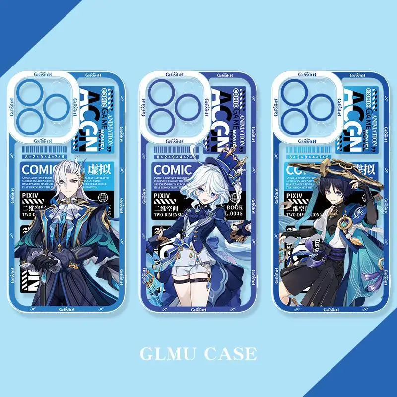 Prípad pre Redmi 12 10 9 9a 9c 13c 12c 10c 9t 7 8 A1 A2 Plus K40 Xiaomi Poco X3 Pro F3 Cover Wanderer Furina Genshin Impact
