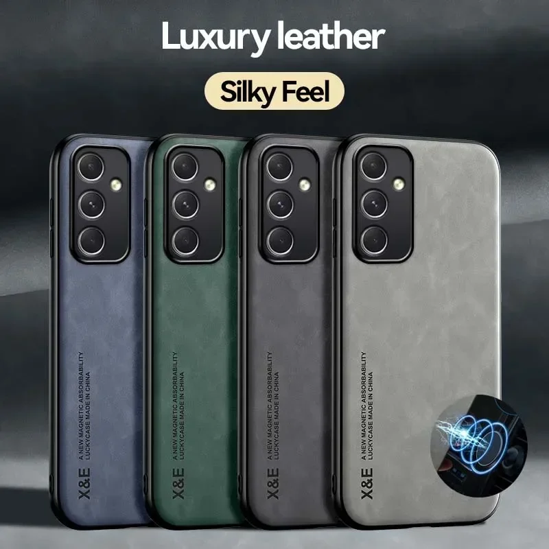 Prípad pre Samsung A16 A55 A54 A35 A34 A25 A15 5G Galaxu S25 S24 S23 Ultra Cover Cover Ochranné auto magnetické držiteľa Coque Funda Capa Capa