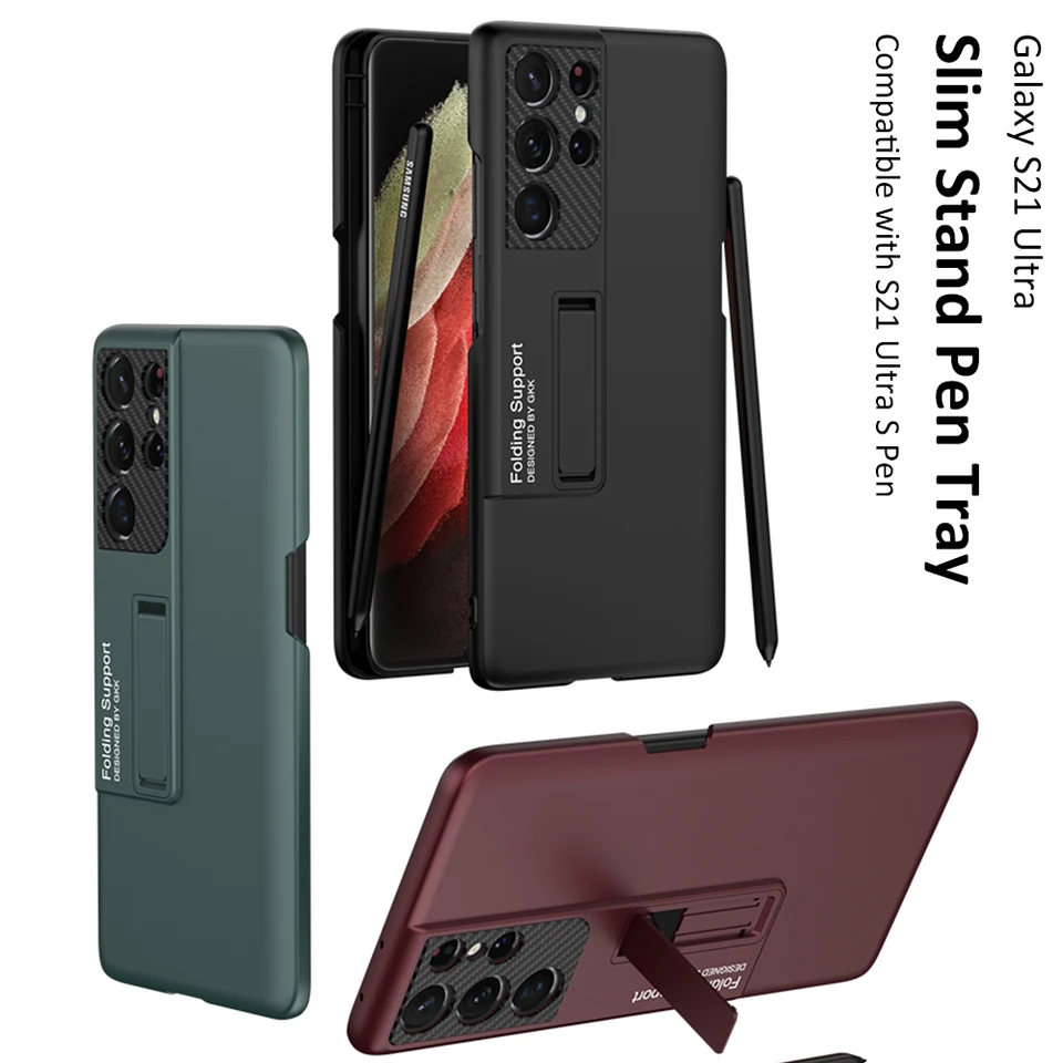 Prípad pre Samsung Galaxy S21 S22 plus ultra ultra-svižný nárazový plastický kryt bočného pera Plast pre galaxy S21 S22 Ultra Coque