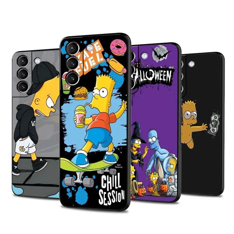 Prípad pre Samsung Galaxy S23 S22 Ultra S20 Fe S21 Plus S10 Lite S9 S10E S24 S8 Phone Cover Funda Disney Simpsons Bart Cute Cute