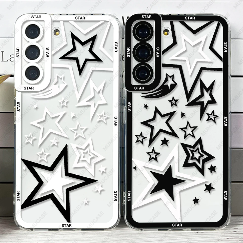 Prípad pre Samsung Galaxy S24 S20 S21 Fe S22 Plus S23 Ultra A22 A54 5G Soft Cover Star Art