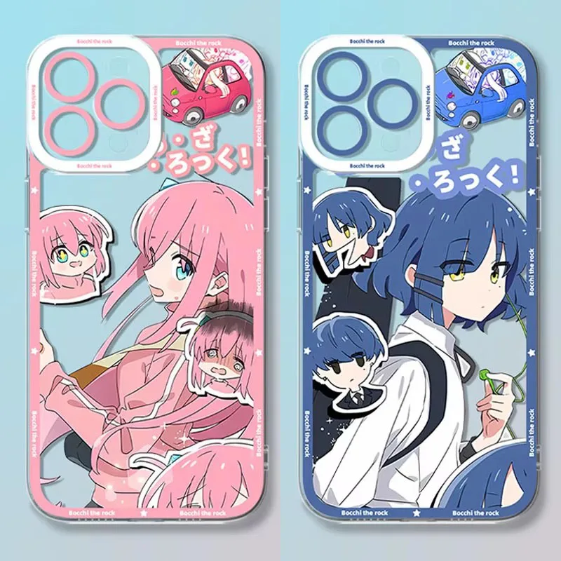 Prípad pre Samsung Galaxy S24 S23 S22 Ultra S21 S20 Fe Poznámka 20 10 plus A15 A25 A35 A55 Anime Bocchi The Rock Clear Silikone Phone