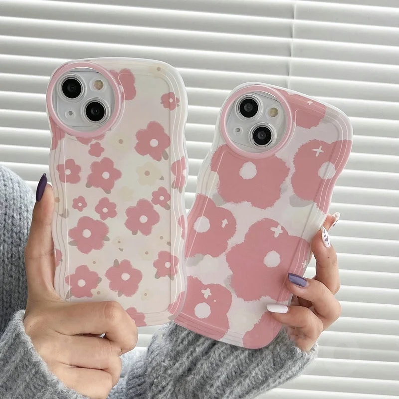 Prípad pre Xiaomi Redmi Poznámka 11 11T 5G 12 Pro 8 9 9S 5 Prime 4 7 A1 4x 12c 8a y1 mi POCO M4 Pro Cover Cover kvetinová vlna Edge Soft Clear
