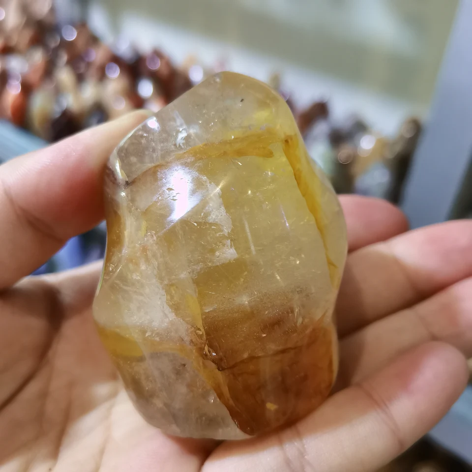 Prírodná krištáľová žltá žltá kvetina kvetina Karnelian plameň kremeň Karving ornament Gemstone Crafts minerálne minerálne uzdravenie reiki domov