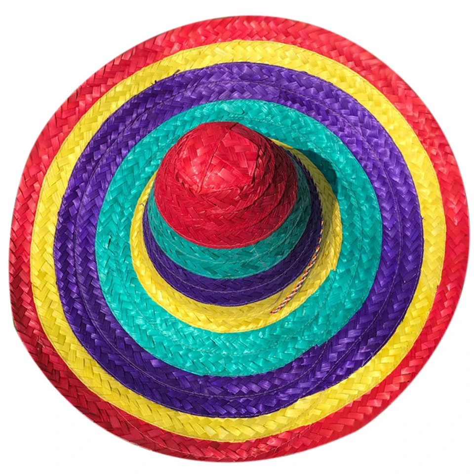 Prírodná slama mexická klobúk módna karneval sombrero svadobné večere slnečné klobúky široké okrajové klobúky Panama Panamy nastaviteľné retro čiapky