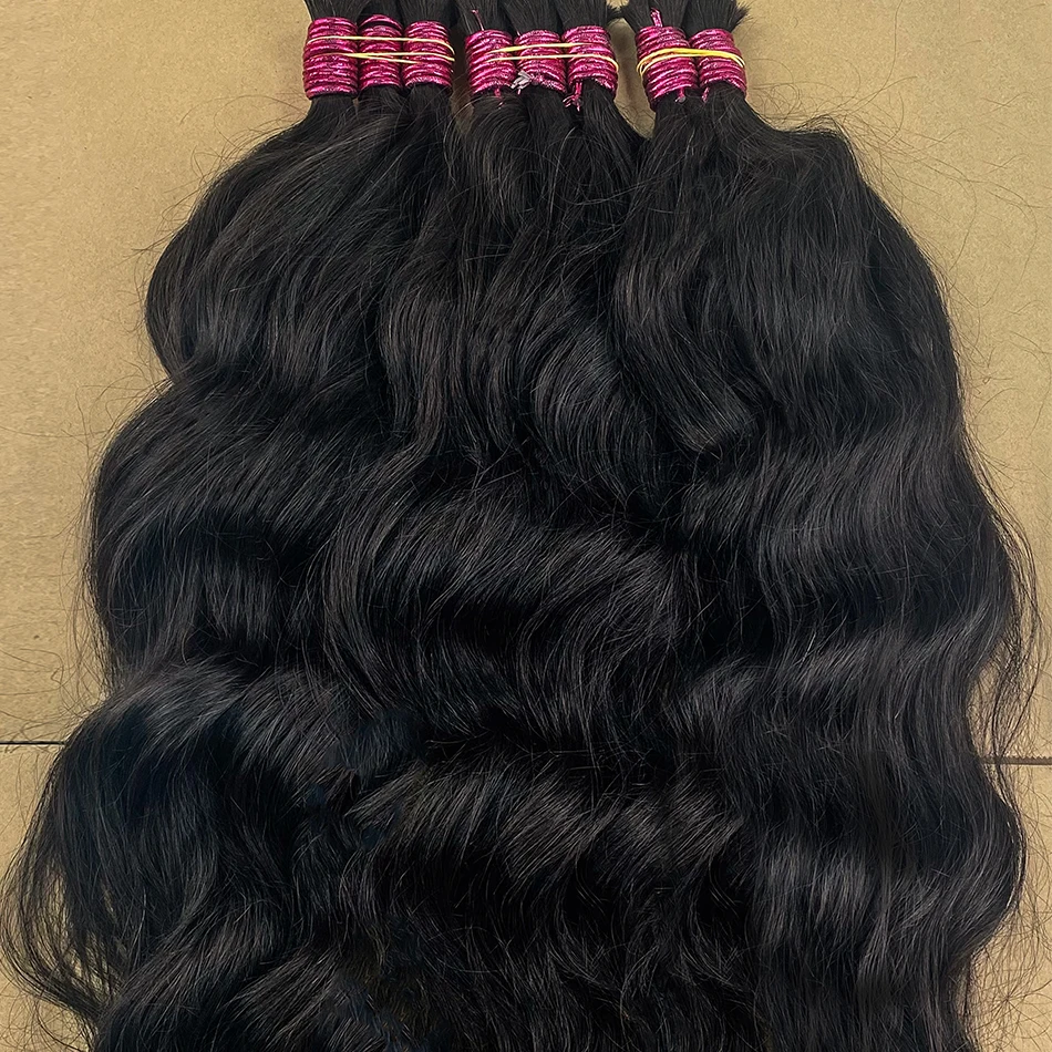 Prírodná vlna Body Human Human Hair Human Cabelo Humano Žiadne útočisko nespracované 100% ľudské vlasy boho vrkočky pletené voľné telo vlny kučeravé