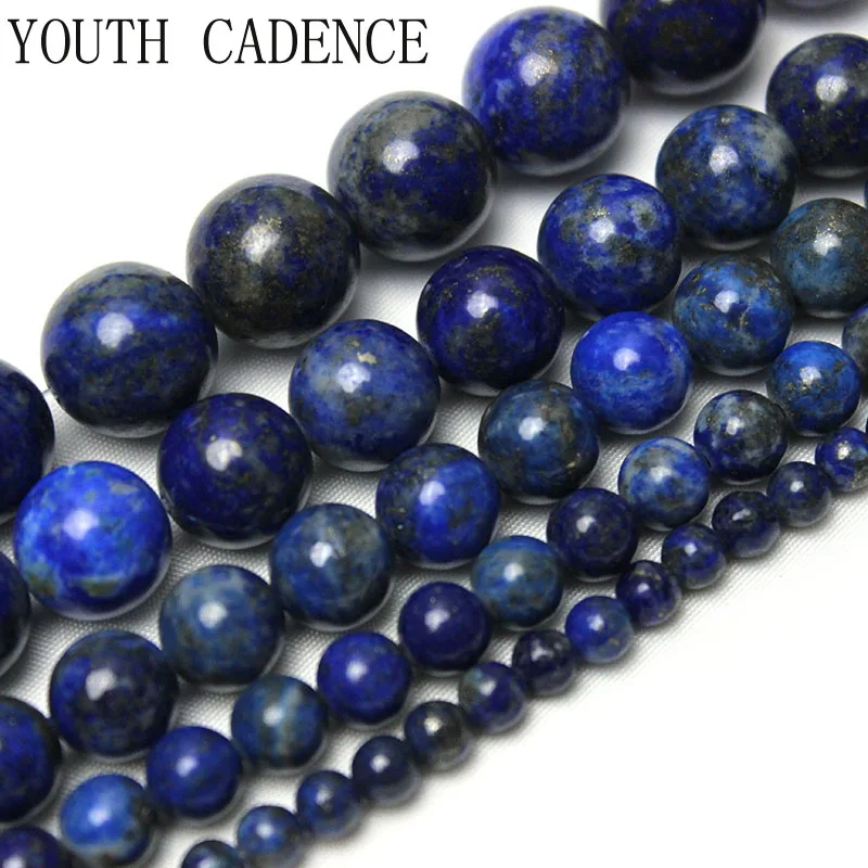 Prírodné 6A lapis lazuli kamenné okrúhle voľné korálky 15 
