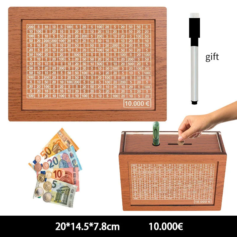 Prírodné drevené prasiatko bankové dekorácie ručne vyrobené úspory box pre deti darček s peniazmi pult vymazanie perie prasiatko ornament ornament