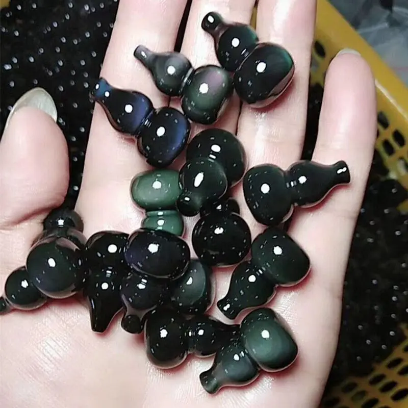 Prírodné dúhové oči Obsidian Small Gourd Domov Dekorácie