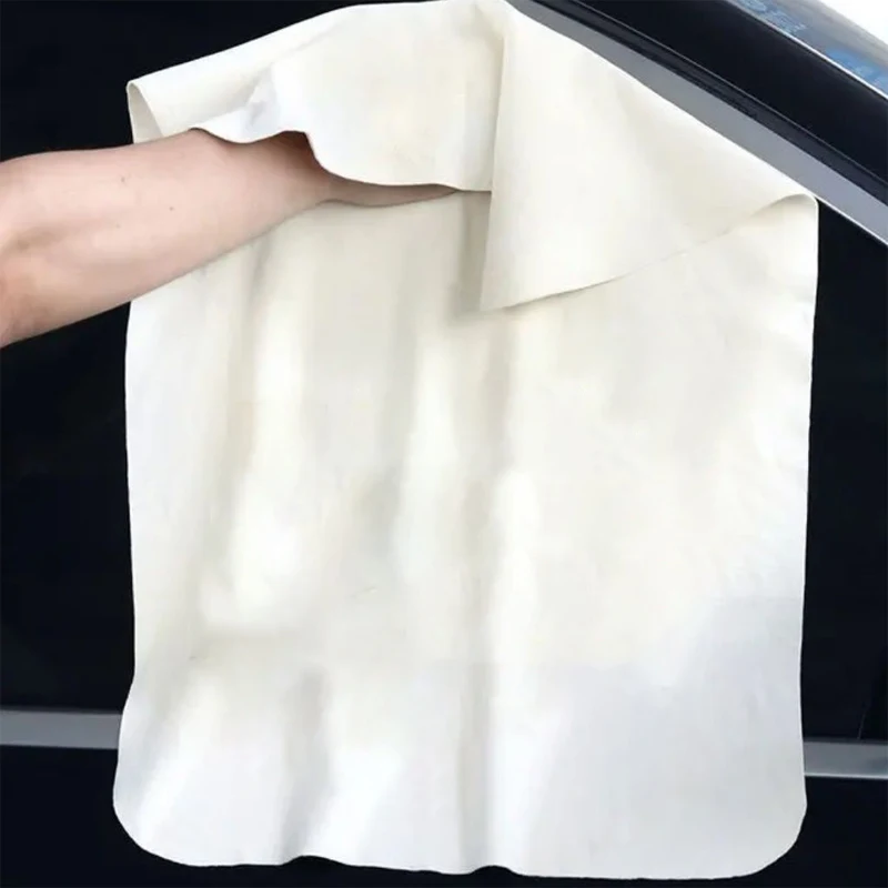 Prírodné kamolie kožené umývanie uterákov Super absorbent pre autá umývanie rukavicových vozidiel