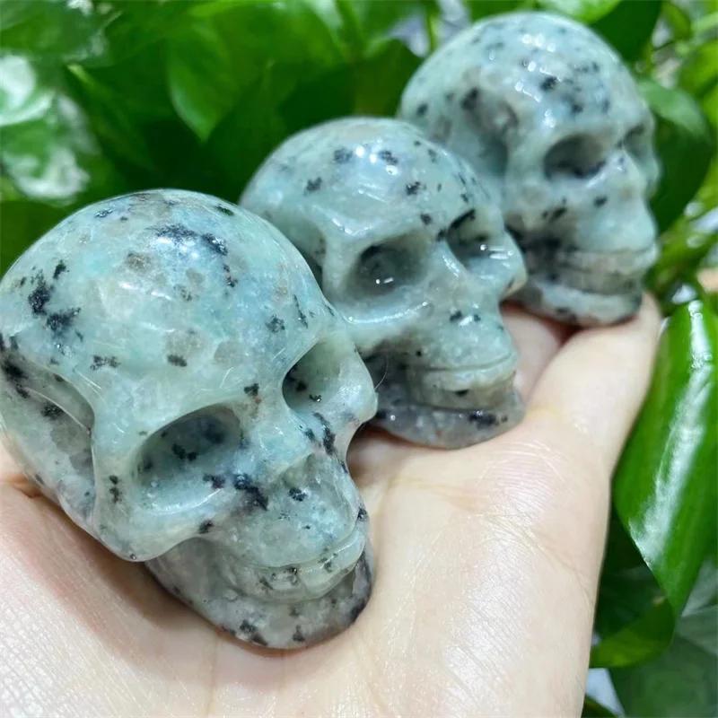 Prírodné kiwi kamenné figuríny remeslá, liečivé kryštály, rezbárstvo, halloween darček, domáca dekorácia, 2in, 1pc