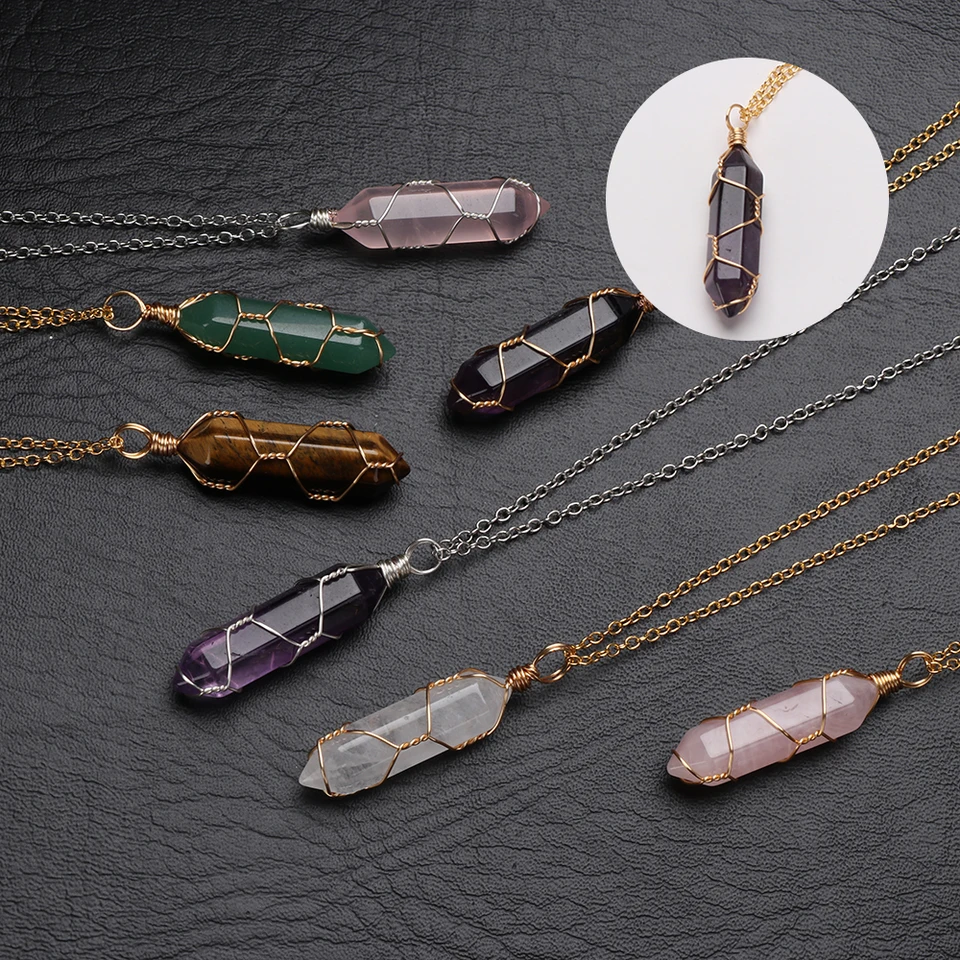 Prírodné kyvadlové kyvadlové kyvadlo hexagonálne reiki jogu pyramídová živica amulet pre duping kyvadlo kamenné remeslo