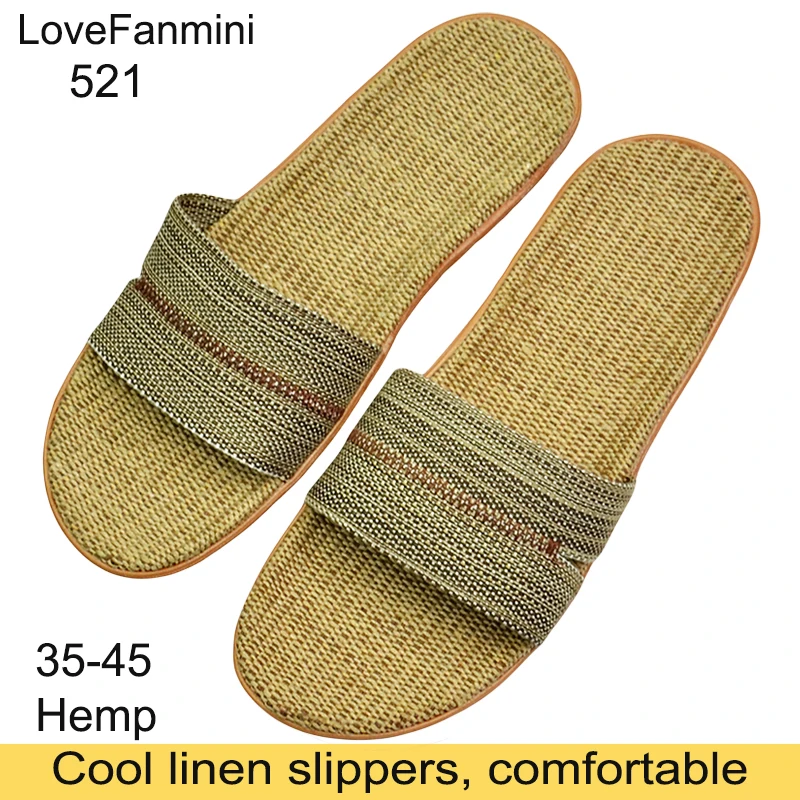 Prírodné linné papuče Summer Home Indoor Sandals Pánske ženské unisex Spring a jesenné páry pristávajúce hostí ľanové šmykľavky