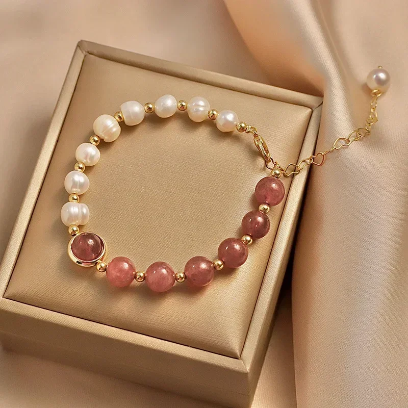 Prírodné sladkovodné perlové náramky Cuff Bangles Wrap Praličky náramok Jewerly módne doplnky pre ženy