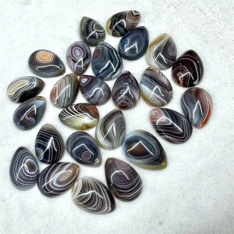 Prírodný agát Botswana/Sardonyx Pendant Drop Shape Gemstone šperky zadarmo náhrdelník pre ženy pre mužov na darčekovú dopravu zadarmo