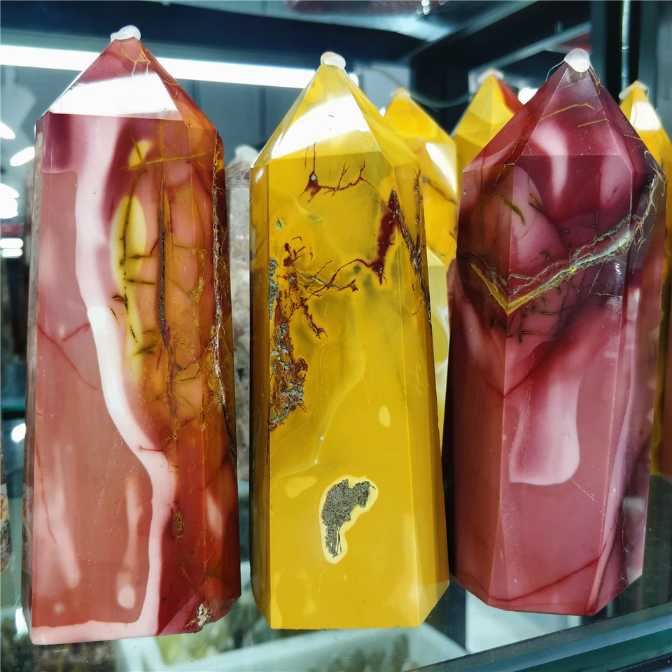 Prírodný žĺtkový minerálny vajcia žltý kameň kremeň Mookaite Crystal Point Lieda Dekoratívne kamene pre dizajn šperkov veľkú vežu