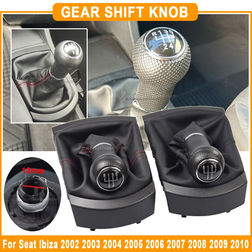 Príručka gombíka na radenie automobilu 5 rýchlostná páka Stick Gaiter Boot Dust Cover Cover pre sedadlo Ibiza 2002 2003 2004 2005 2006 2007 2008