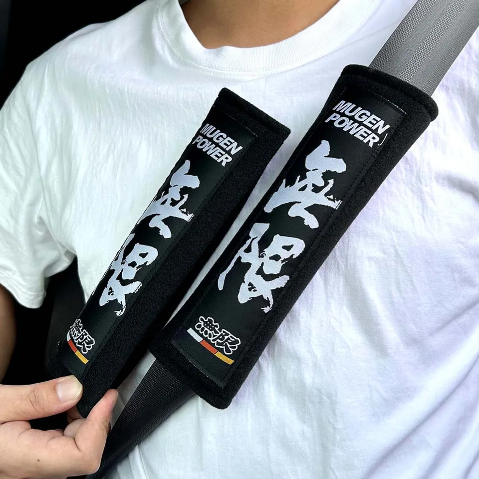 Príslušenstvo automobilu JDM Mugen Power Car Cover Cover Cover Racing Car Bezpečnostný pás kryt ramená podložka Honda vodiča chránič ramena