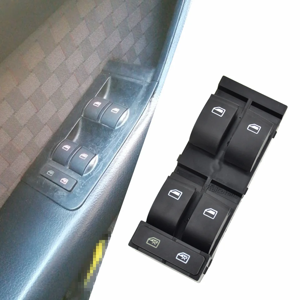 Príslušenstvo pre autá pre Audi A3 A6 C5 RS6 S6 Allroad 1998-2004 Tlačidlo Panelový spínač Master Power Window Console 4B0959851B